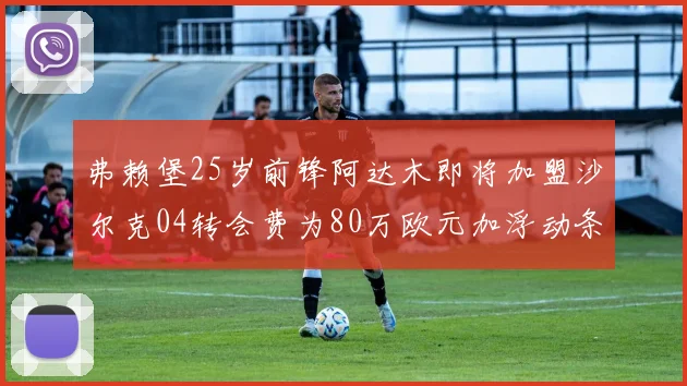 弗赖堡25岁前锋阿达木即将加盟沙尔克04转会费为80万欧元加浮动条件